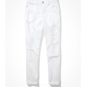 American Eagle stretched ripped mom jeans in size 14 long! Worn once!